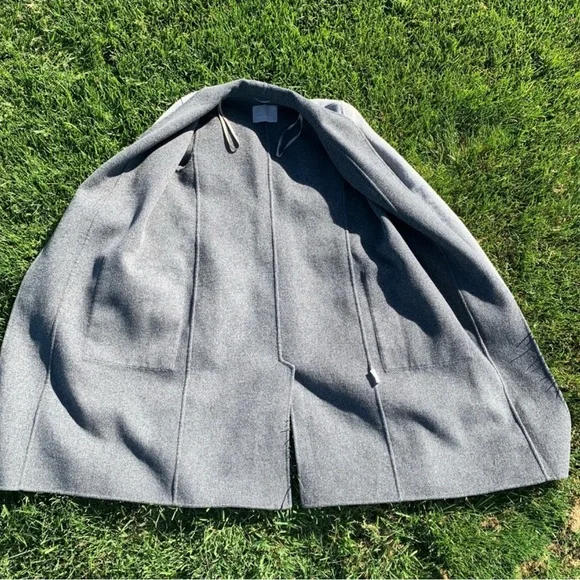 SOLD 💕 Soia & Kyo isadora grey lapel long belted wrap coat maxi duo tone 2 smal - Picture 3 of 9